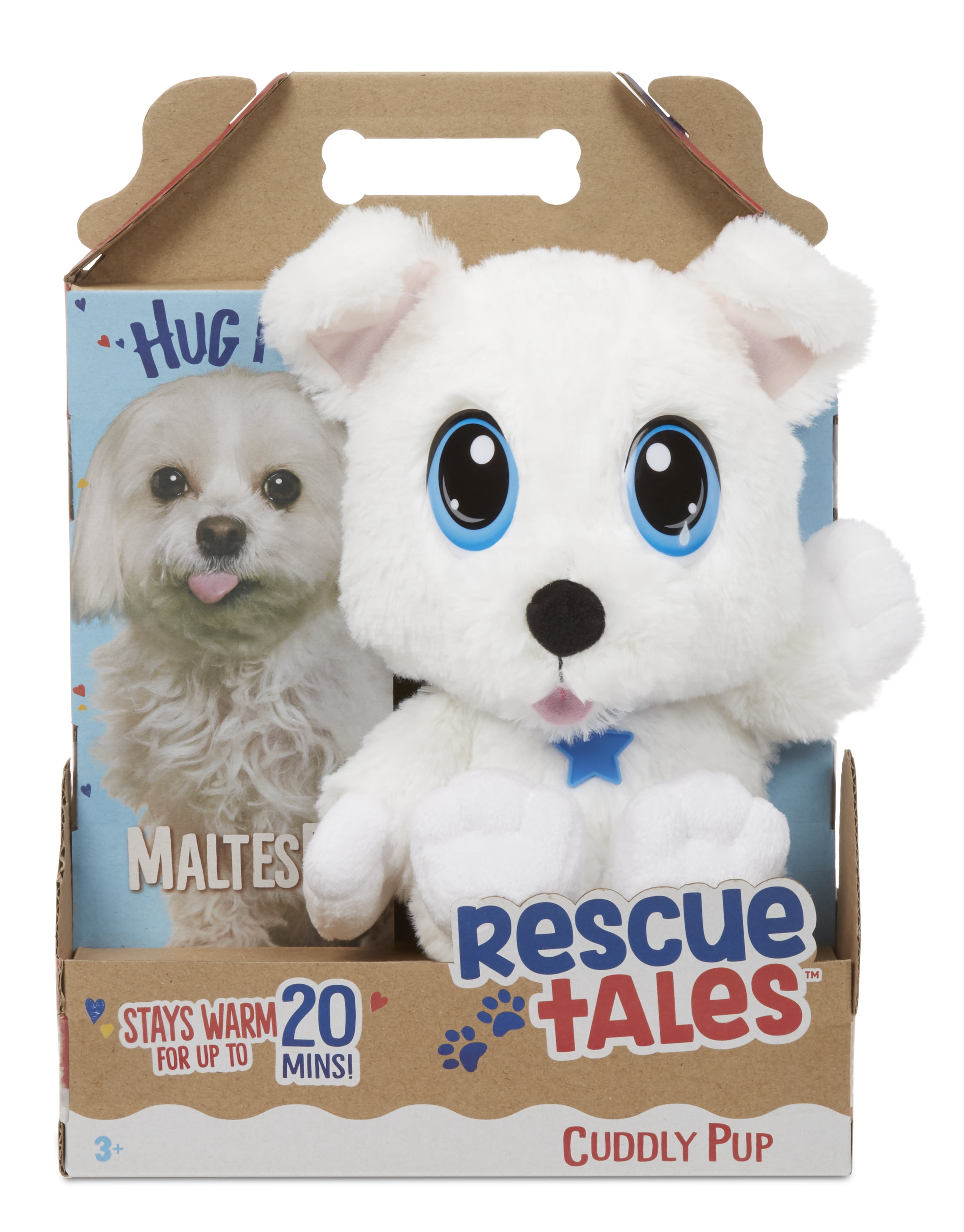 Rescue Tales Cuddly Pup Maltese Soft Plush Pet Toy