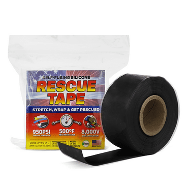 Rescue Tape 20mm 12ft x 1in Black