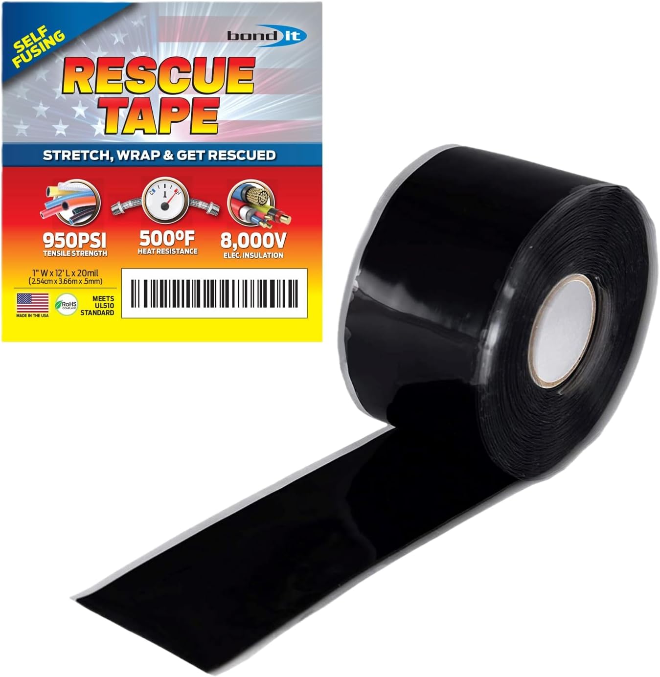 Rescue Tape, SelfFusing Silicone Tape, Emergency Plumbing Pipe