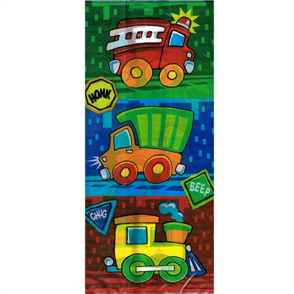 Various Rescue Vehicles Cello Favor Bags, Multicolor, New, Birthday, 20ct