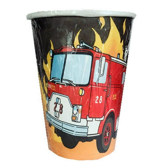 Rescue Vehicles Fire Truck 9oz Paper Cups (8ct)