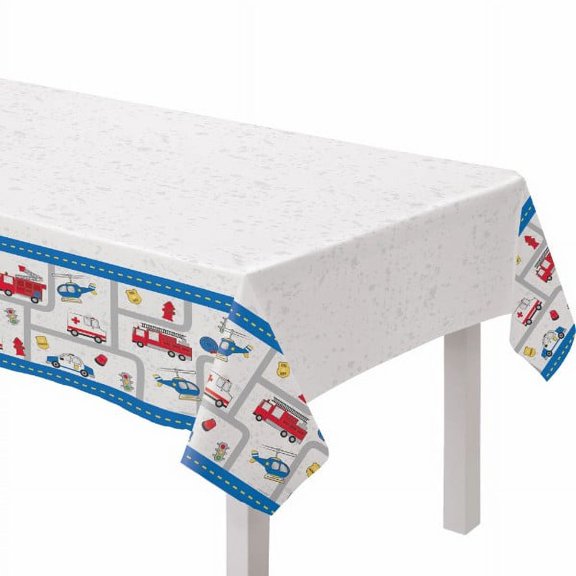 Rescue Vehicles 'First Responders' Plastic Tablecover (1ct)