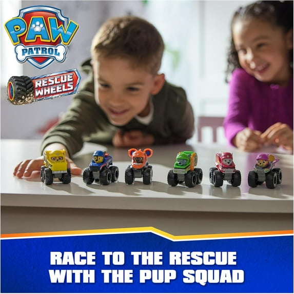 Rescue Wheels 6-Piece Pup Racer Toy Set for Kids Ages 3+