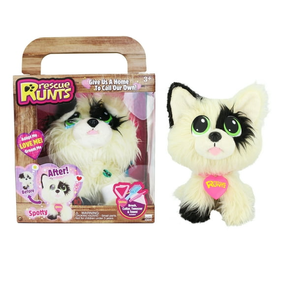 Rescue runts - spotty - rescue dog plush by kd kids