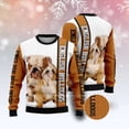 thumbnail image 1 of Rescued English Bulldog 3D Christmas Sweater, Dog 3D Christmas Sweater, 3D Dog Sweaters, 1 of 2