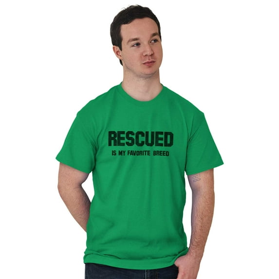 Rescued Favorite Breed Animal Lover Men's Graphic T Shirt Tees Brisco Brands L