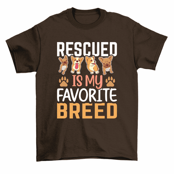 Rescued Is My Favorite Breed Animal Rescue T-Shirt Men Women