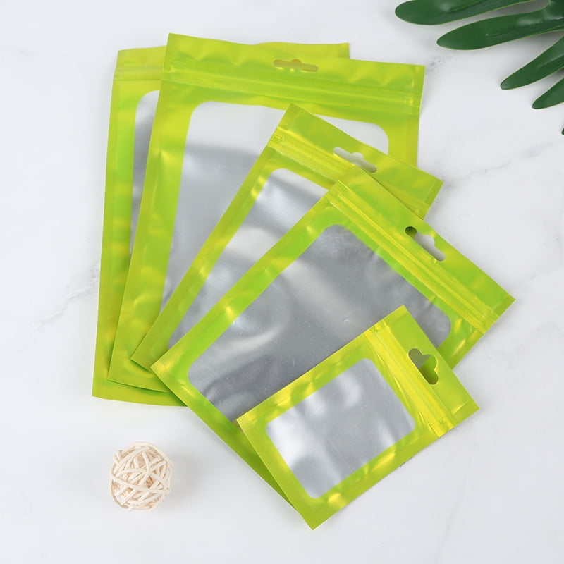 Resealable Colorful Aluminum Foil Window Zip Lock Bags Women Jewelry ...