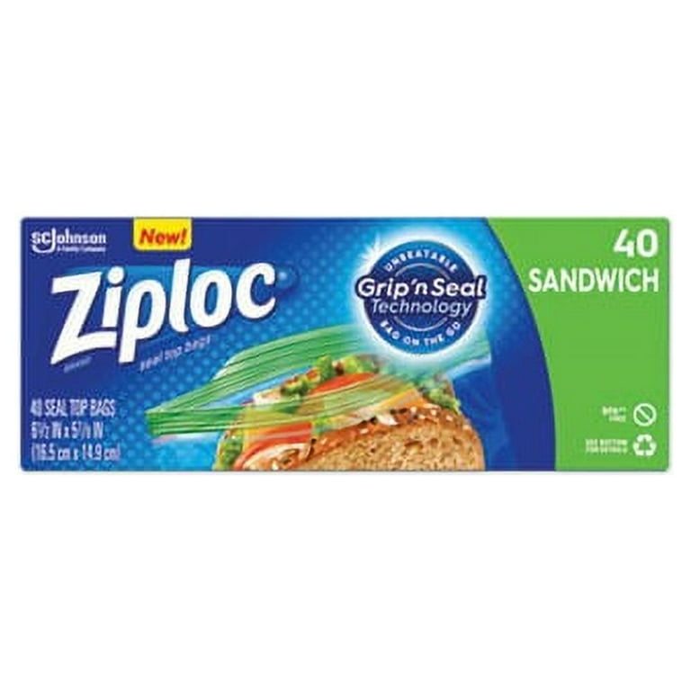 Resealable Sandwich Bags, 1.2 mil, 6.5