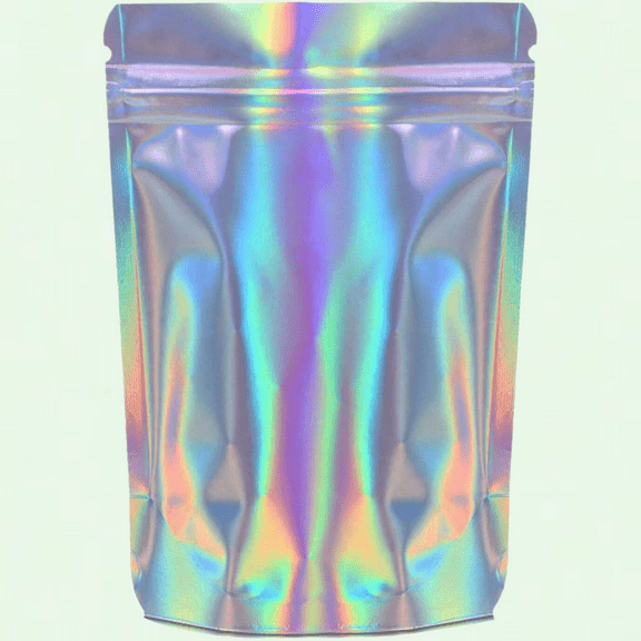 Resealable Smell Proof Bags, Silver Stand Up Mylar Bags for Home Kitchen, Sample, Herb, Jewellery, Candy, Coffee Beans (100, 9.5cm x 15cm)