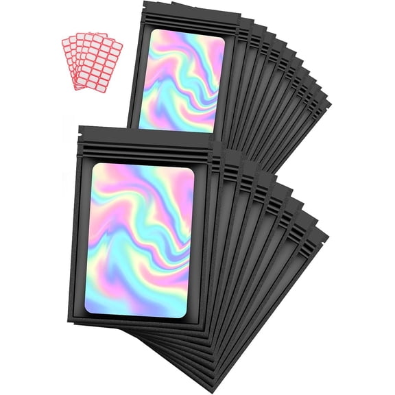 Resealable bags, zipper aluminum foil bags are suitable for food storage, biscuits, samples, jewelry and ornaments, cosmetics, candy repackaging, etc. (200 packs 2.5 "x4" and 4 "x6")