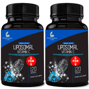 مختبرات الأبحاث ملحق فيتامين C الشحمي مع الامتصاص المعزز LipoQuil-C | 2 Fer 1 ad 240 كبسولة إجمالي دعم المناعة معزز الكولاجين | جرعة عالية من الدهون القابلة للذوبان فيتا C 1000 مجم مخزنة | غير معدلة وراثيًا