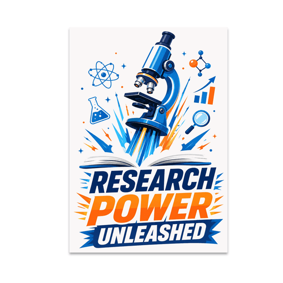 Research Power Unleashed - Academic Inspiration - 13x19 Poster Print