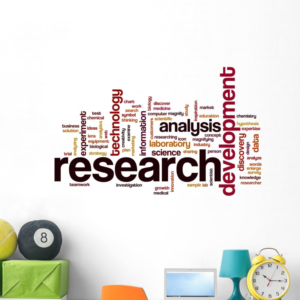Research Word Cloud Wall Decal by Wallmonkeys Peel and Stick Graphic ...