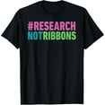 thumbnail image 1 of #ResearchNotRibbons Metastatic Breast Cancer T Shirt Stage 4 T-Shirt, 1 of 3