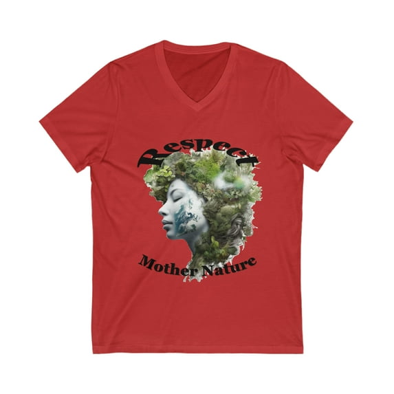 Resect Mother Nature Unisex Jersey Short Sleeve V-Neck Tee
