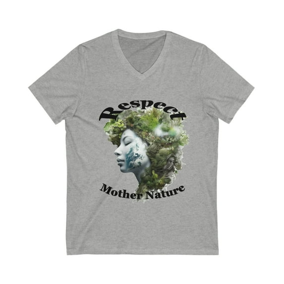 Resect Mother Nature Unisex Jersey Short Sleeve V-Neck Tee