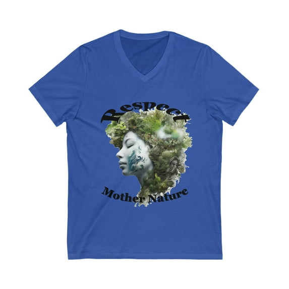 Resect Mother Nature Unisex Jersey Short Sleeve V-Neck Tee