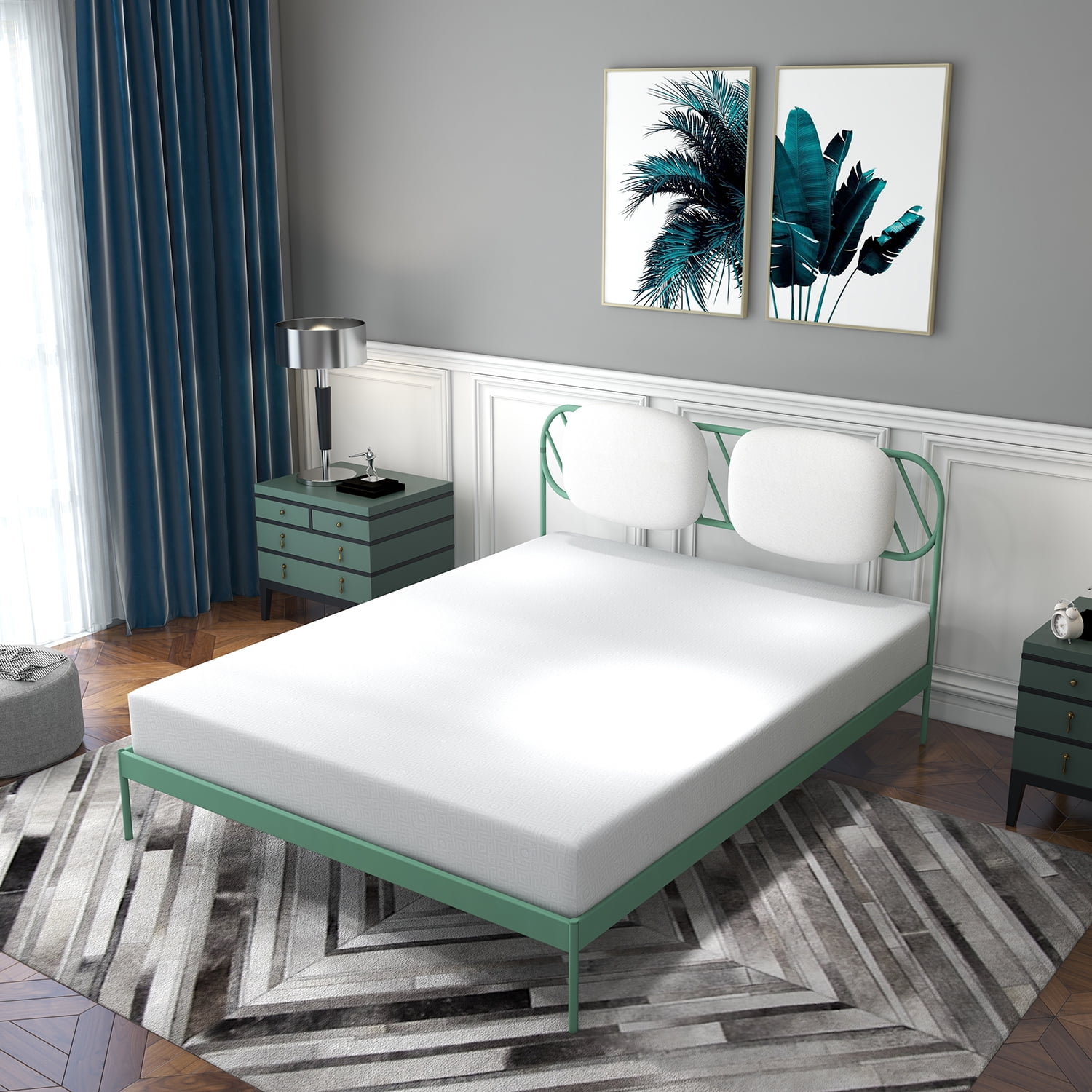 Resenkos 10-Inch Twin Size Mattress Medium Firm Feel Gel Memory Foam Hybrid Mattresses Bed in a Box