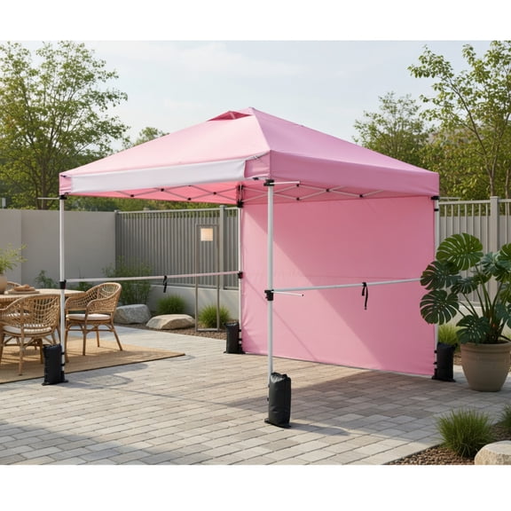 Resenkos 10 x 10 ft Pink Pop up Outdoor Canopies, Waterproof