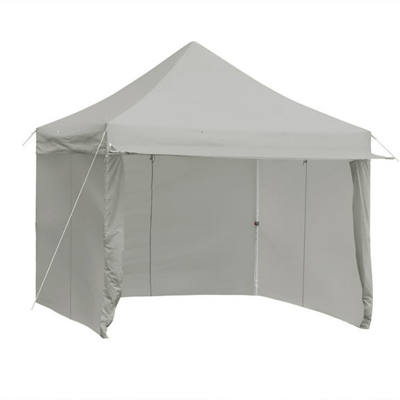 Resenkos 10 x 10 Feet Pop up Gazebo with 4 Height and Adjust Folding Awning-Gray, Outdoor Gazebo Wedding Party Tent Canopy Tent for Outside Party Waterproof Tent