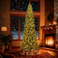 thumbnail image 1 of Resenkos 12-Ft Tall Pre-Lit Hinged Artificial Christmas Tree - 2536 PVC Branch Tips, Showstopping Statement Piece for Foyers & Large Living Rooms, Green​, 1 of 7