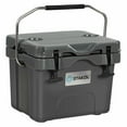 thumbnail image 1 of Resenkos 16 Quart 24-Can Capacity Portable Insulated Ice Cooler with 2 Cup Holders-Gray, Portable Freezer for Camping, Truck, RV, Travel, Boat and Home Use, 1 of 10