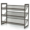 thumbnail image 1 of Resenkos 2/3/4 Tiers Flat and Slant Metal Shoe Rack for Entryway Hallway-3-Tier, Space-Saving Shoe Rack Organizer for Closet Entryway, 1 of 9