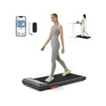 thumbnail image 1 of Resenkos 2.5 HP Under Desk Walking Pad Treadmill with Remote and LED Screen - Black, 1 of 8
