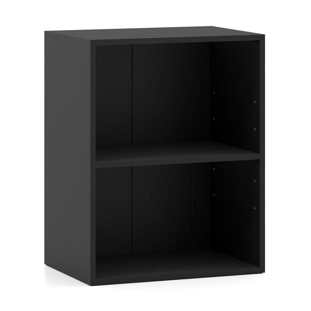 Resenkos 2-Cube Adjustable Bookcase, 5-Position Shelf, Floor Standing, Black