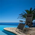 thumbnail image 1 of EDOEMSE 2 Pack Patio Zero Gravity Chair Outdoor Lounge Chair, Adjustable Folding Chairs with Pillow and Utility Tray Adjustable Folding Recliner for Deck,Patio,Beach,Yard, Black, 1 of 14