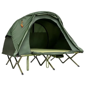 Resenkos 2-Person Outdoor Camping Tent - PVC, External Cover for Rain/Sun Protection, Green