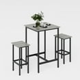 thumbnail image 1 of Resenkos 2-Piece Bar Table Set, 35.5-Inch Counter Height Table with 2 Grey Stools for Kitchen & Dining, 1 of 8