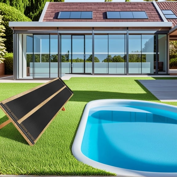 Resenkos 2 Pieces 20 Feet Weatherproof Solar Swimming Pool Heating System-L