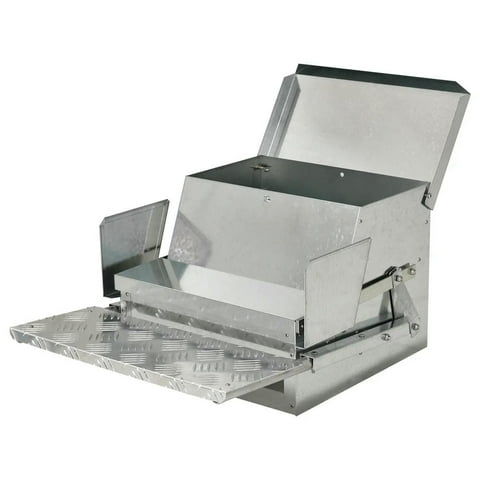 Resenkos 25 lbs Capacity Automatic Chicken Poultry Feeder with a Galvanized Steel and Aluminium Build, Weatherproof Design