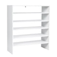 thumbnail image 1 of Resenkos 3 Pieces 31-Inch Stackable Multi-Shape Shoe Rack-White, Space-Saving Shoe Rack Organizer for Closet Entryway, 1 of 9