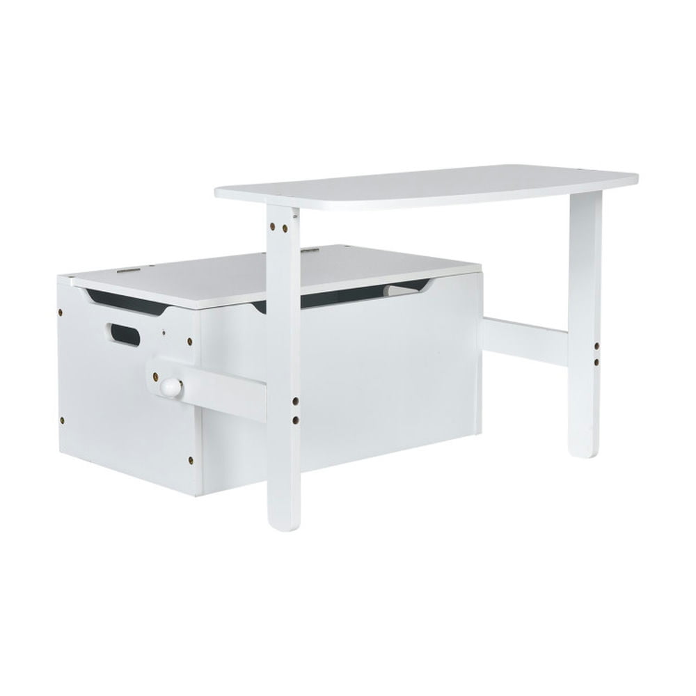 Resenkos 3-in-1 Kids Convertible Storage Bench Wood Activity Table and Chair Set-White, Small Folding Table for Arts & Crafts, Snack Time, Homeschooling, Homework Resenkos 3-in-1 Kids Convertible Storage Bench Wood Activity Table and Chair Set-White, Small Folding Table for Arts & Crafts, Snack Time, Homeschooling, Homework