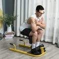 thumbnail image 1 of Resenkos 3-in-1 Padded Push Up Sit Up Deep Squat Machine, Home Gym Fitness Equipment, Yellow, Compact, 1 of 7