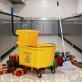 thumbnail image 1 of Resenkos 31 Quart Mop Bucket Side Press Wringer on Wheels With Panel, Side Press Wringer Combo Commercial Cleaning Caddy Plastic, 1 of 8