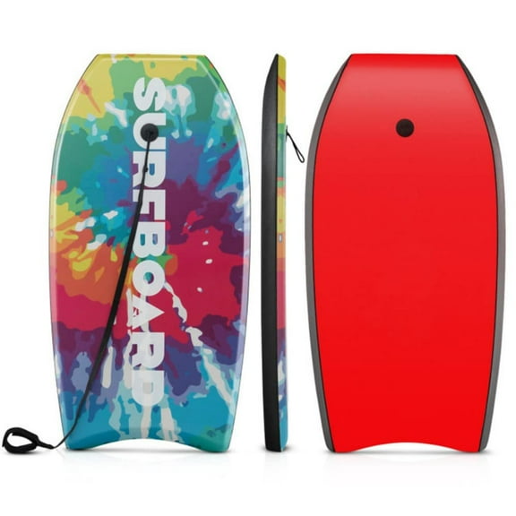 Resenkos 33-Inch Lightweight Body Board - EPS Core, XPE Deck, HDPE Bottom, Great for Surfing, Multicolor