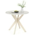 thumbnail image 1 of Resenkos 36-Inch Mid Century Modern Kitchen Table with Faux Marble Tabletop and Solid Rubber Wood Legs-White, Dining Table, Kitchen Bar Height Table and Chairs for Dining Room, Small Space, 1 of 7