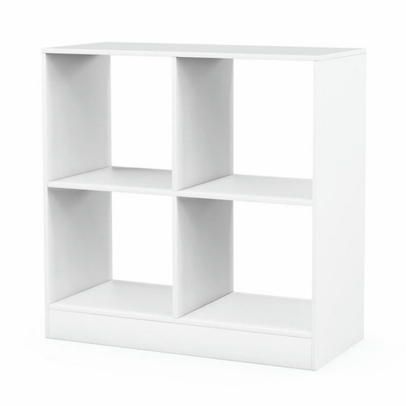 Resenkos 4-Cube Kids Bookcase with Open Shelves-White, Kids Toy Storage for Kids, Boys, Girls, Nursery