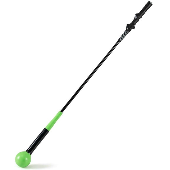 Resenkos 40 Inch Weighted Golf Swing Trainer for Rhythm & Balance - Green