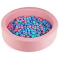thumbnail image 1 of Resenkos 42.5" Round Foam Ball Pit with Washable Cover & Filling - Pink, 1 of 8