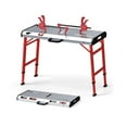 thumbnail image 1 of Resenkos 42 Inches x 21 Inches Welding Table with Adjustable Height and 2 Bar Clamps-Silver, 1 of 11