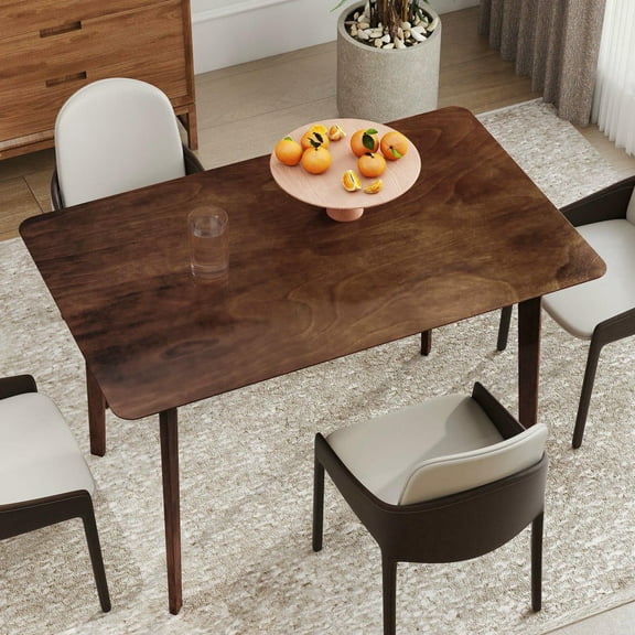 Resenkos 47.2" Modern Rectangle Dining Table with Mid-Century Design, Walnut
