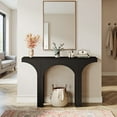 thumbnail image 1 of Resenkos 47” Modern Black Console Table for Entryway & Behind Sofa – Narrow Hallway Table with Arched Base, Black, 1 of 7