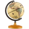 thumbnail image 1 of Resenkos 5.5" Antique Mini Rotating Globe on Wood Base - Bronze, 1 of 8