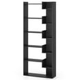 thumbnail image 1 of Resenkos 6-Tier Wooden Bookcase with 2 Anti-Tipping Kits - Open Display Shelf, Black, 1 of 8