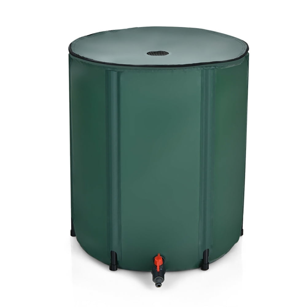 Resenkos 60 Gallon Portable Collapsible Rain Barrel Water Collector